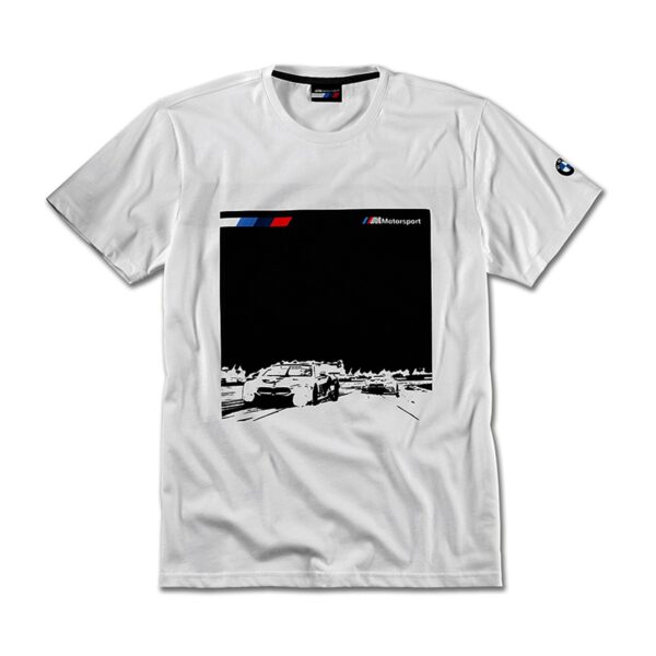 T-Shirt BMW M Motorsport Grafismo - Homem - Branco, Preto