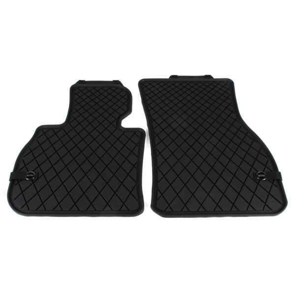 Tapetes em borracha MINI em essential black para a zona dos pés dianteira