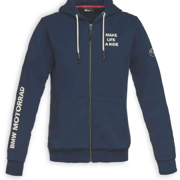Zip Hoodie Make Life a Ride BMW Motorrad - Senhora - Azul Noite