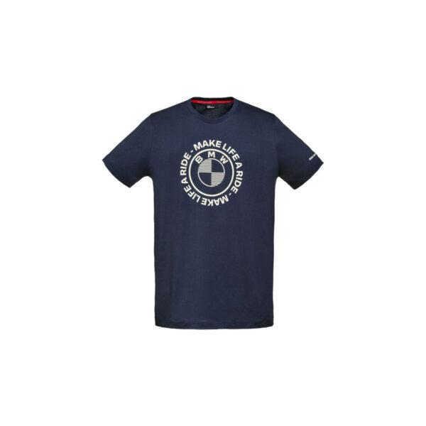 T-shirt Make Life a Ride BMW Motorrad - Homem - Azul Noite