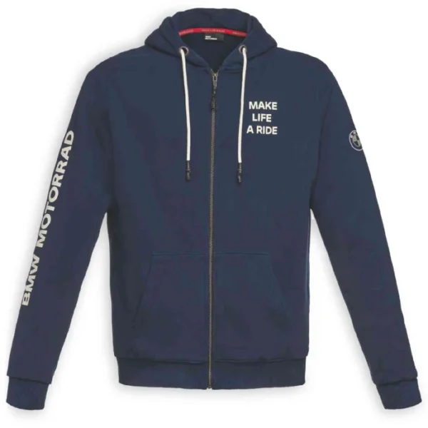 Zip Hoodie Make Life a Ride BMW Motorrad - Homem - Azul Noite